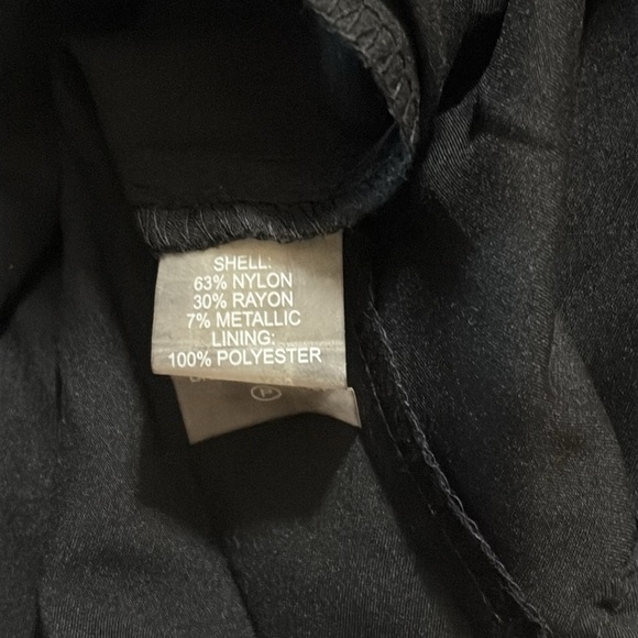 Tommy Hilfiger Black Gold Floral Mesh Lace Dress Flutter Sleeve Dress Sz. 12 - Picture 14 of 14